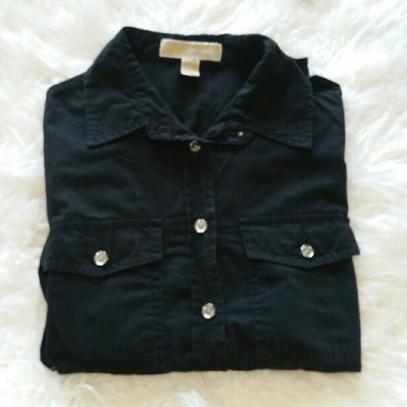 Michael Kors Tops - 💞SALE💞 Michael Kors Black Button up Blouse