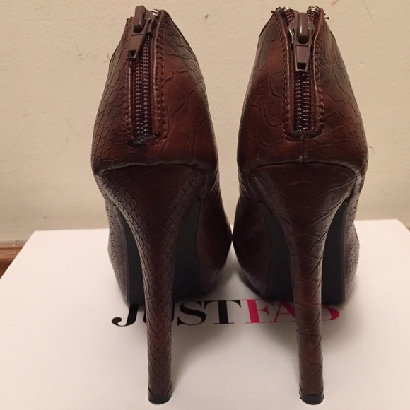 Brown peep toe heels - Picture 4 of 4