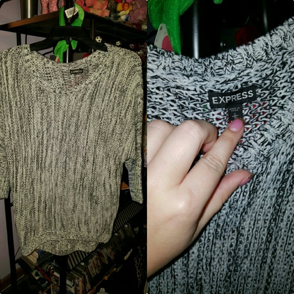 Quick sale!  Black and white sweater from Express