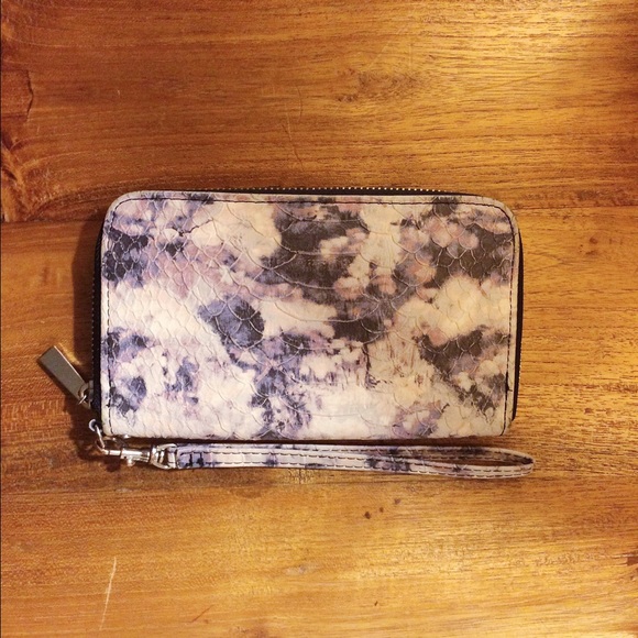 cute purple marble/ watercolor wallet