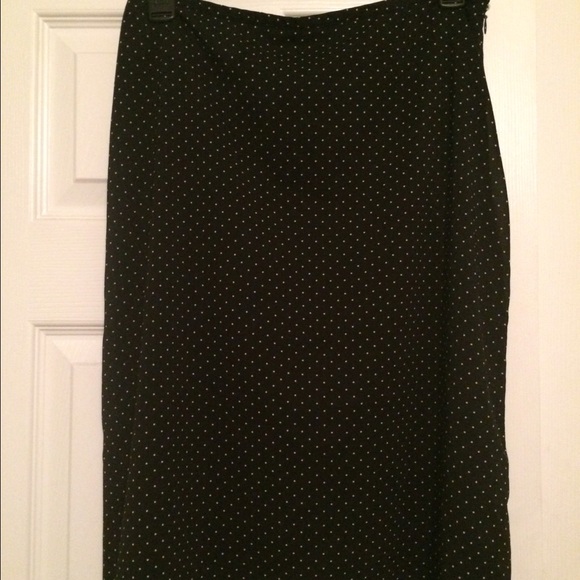 Limited black with small tan polka dots skirt