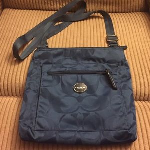 Beautiful dark blue Coach cross body!
