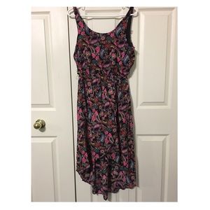 Paisley printed high low dress
