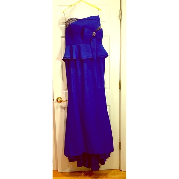 Royal blue gown