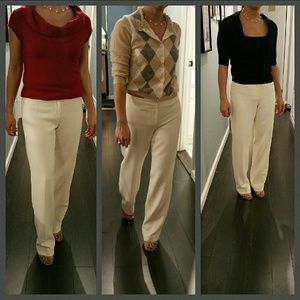 Cream Slacks Ann Taylor Loft