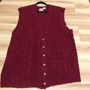 🔚Pretty Red Sweater Vest Size 22W