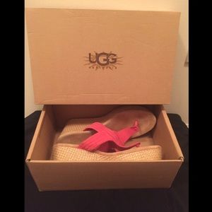 SALE Ugg Pink Wedge Sandals