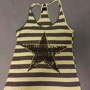 Full Tilt Star Embroidered Tank