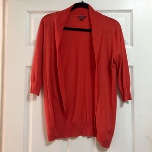 Orange Cardigan, Size Medium