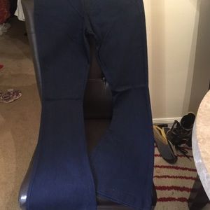 Dark blue bell bottoms jeans
