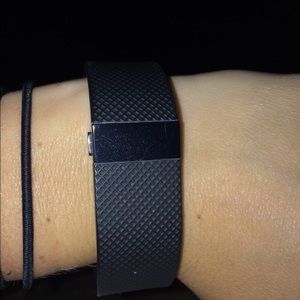 Fitbit hr.  Black and a size small.