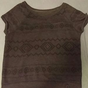 Aeropostale Blue Knit Print Tee