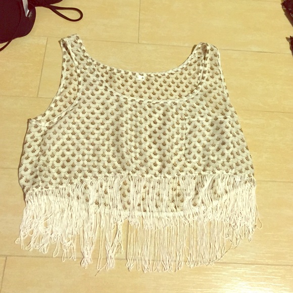 LF fringe crop top