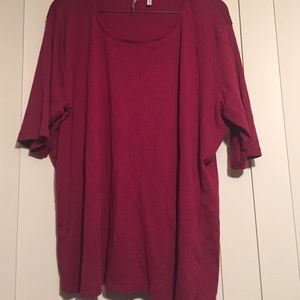 Cute plus size Stylish red top
