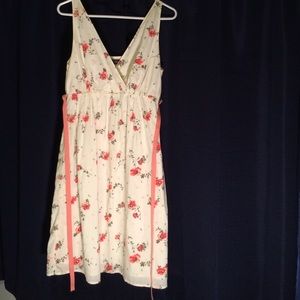 Cream Floral Dress
