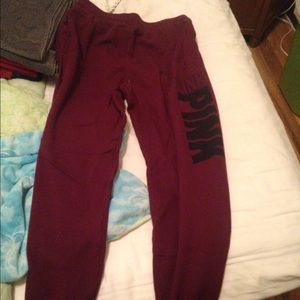 Maroon pink jogging pants