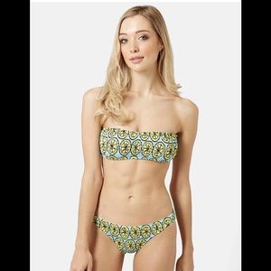 TOP SHOP LEMON SMOCKED BIKINI SET ( juniors)
