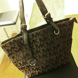 Michael Kors KO Large Logo Shoulder Tote