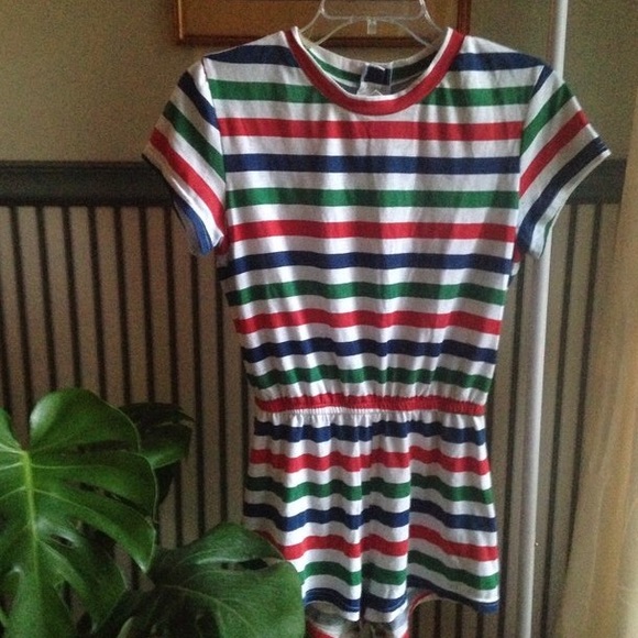American apparel stripe t-shirt romper