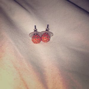 Orange and Gold Stella & Dot studs
