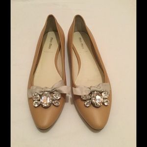 Miu Miu Swarovski embellished ballerinas. Brandnew