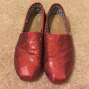 TOMS~Red Sparkly Toms!