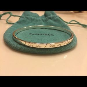Tiffany & Co. "I Love You" Note Bracelet Bangle