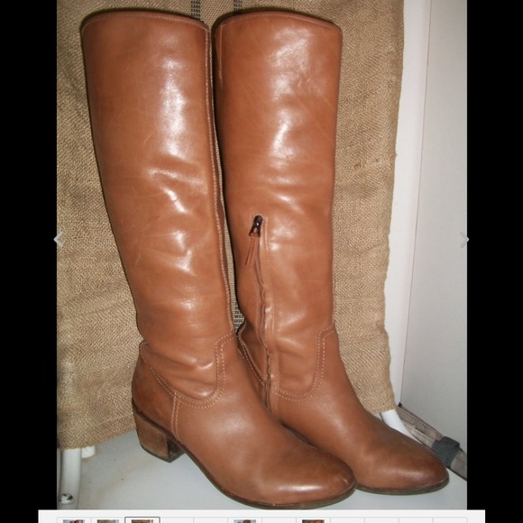 Sam Edelman Women's Saddle Brown Leather Boots, 9