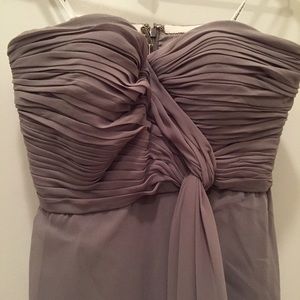 Donna Morgan long bridesmaid dress in lt grey sz 4