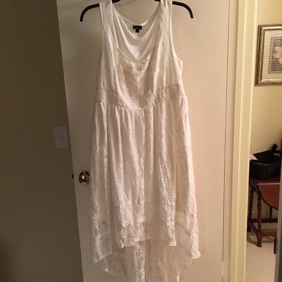 While HiLo Lace Dress