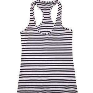 Lululemon Black White Stripe Cool Racerback