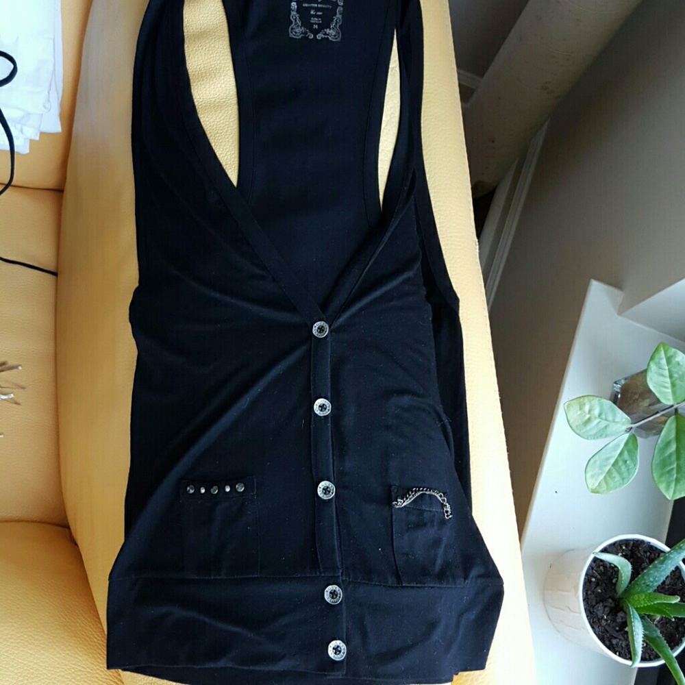 🎉SALE🎉GUESS Sexy black long Guess Vest