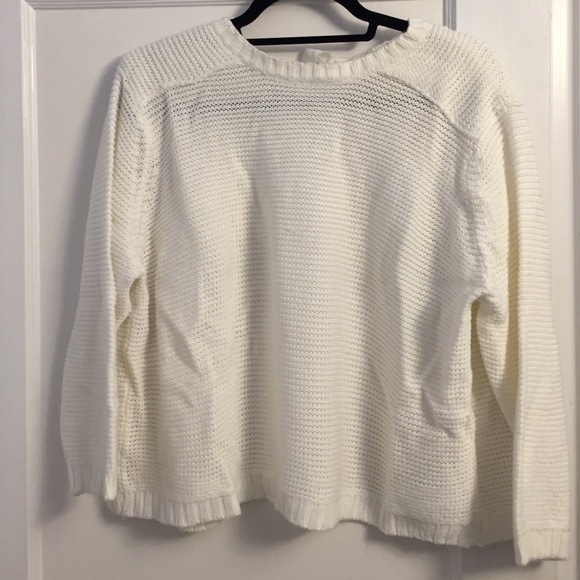 Zara White Open Back Knit Sweater!