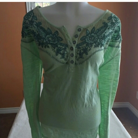 Green free people shirt