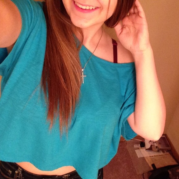 PINK by Victoria's Secret blue crop top - Picture 1 of 4