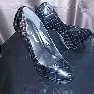 Black Patten Leather Heels
