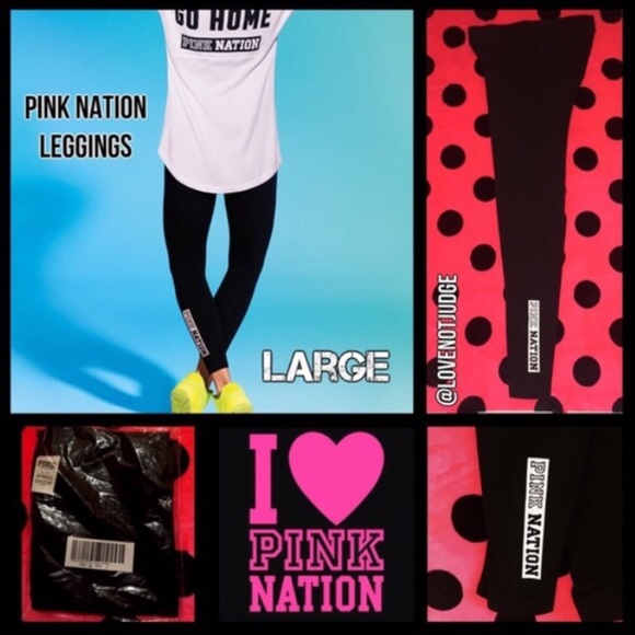 NWT lg VS PINK- PINK NATION LEGGING - Picture 2 of 4