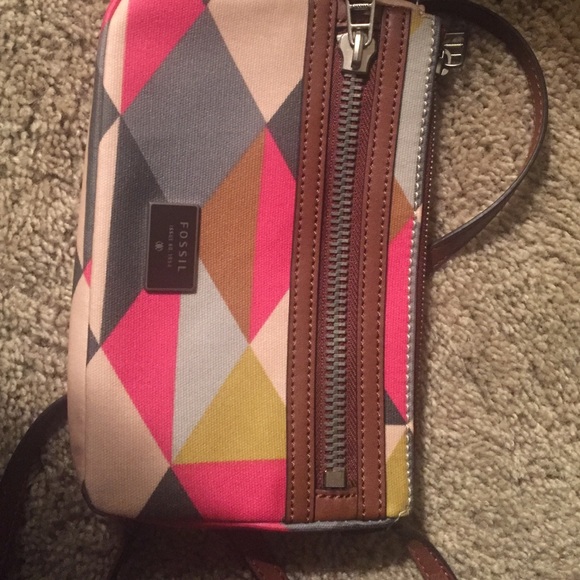 Fossil Dawson Fabric mini pink multi