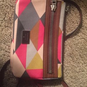 Fossil Dawson Fabric mini pink multi
