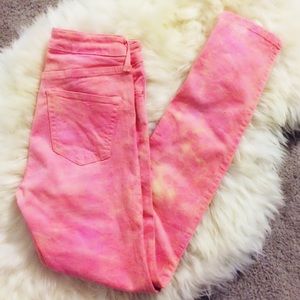 Topshop bright orange/yellow skinny jean