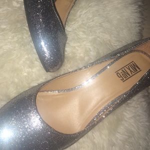 Silver high heels