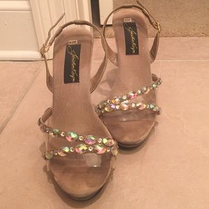 Johnathan Kayne Jeweled Slingback Heels
