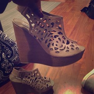 Gold Steve Madden Wedges