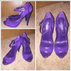 ALDO purple suede shoes