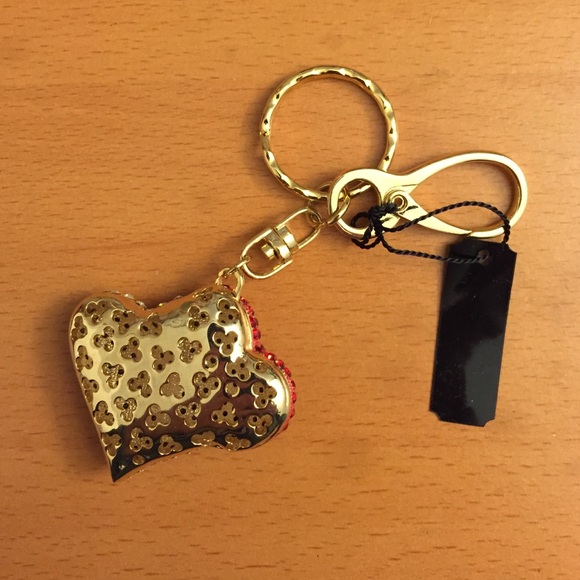 Swarovski crystal double sweetheart keychain - Picture 2 of 2