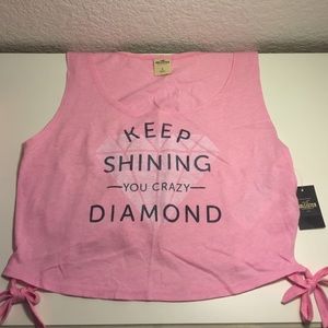 Pink Hollister Crop Top Size Large