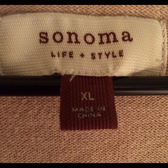 Short Sleeve Cardigan Tan - Picture 3 of 4