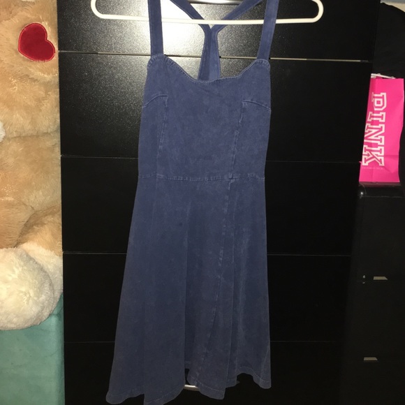 Dark washed denim dress