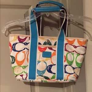 Coach Rainbow Colored Scribble bag!