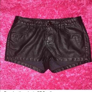 Faux leather shorts NWOT